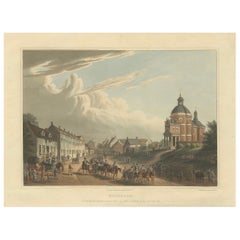 Antique Napoleon's Defeat at Waterloo: Captured French Cannons Removed on July 24, 1815