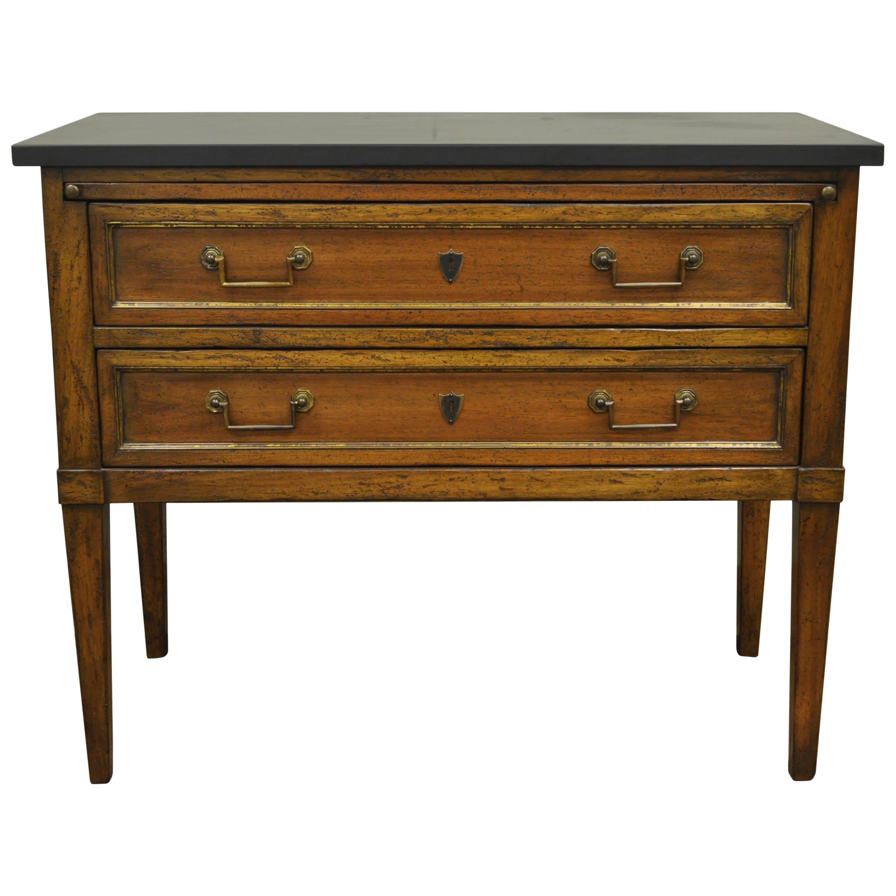 Customwood Harrison, Ny French Directoire Style Custom-Made Slate Top Commode