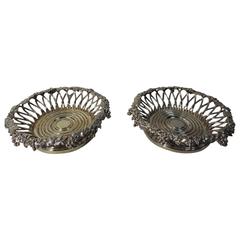 Sumptuous Silver Gilt Wine Bottle Coasters by Historic Howard of New York 3