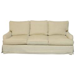 Vintage English Arm Chenille Sofa