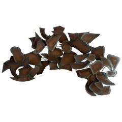 Torch Cut Brutalist Abstract Wall Hanging c1970s by Chris Sorensen