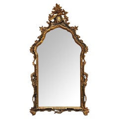 Italienischer Rokoko-Stil Giltwood Spiegel mit Chinoiserie Dekoration