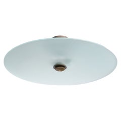 Swedish Designer, Pendant Light, Brass, Glass, Sweden, 1930s