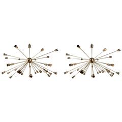 Pair of Sputnik Chandeliers, Italy, 1950s 12