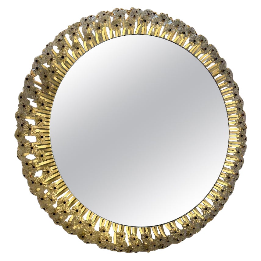 20th Century Backlit Modernist Circular Mirror, Germany
