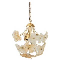 Murano Glass Flower Pendant Light
