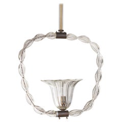 1940's Italian Barovier Glass Pendant Light