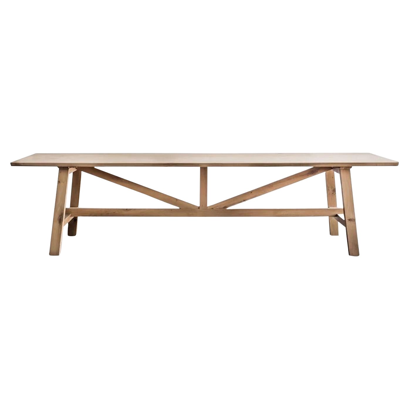 9'-8" Mesa de Comedor Clásica Belga de Roble Macizo