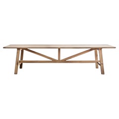9'-8" Mesa de Comedor Clásica Belga de Roble Macizo