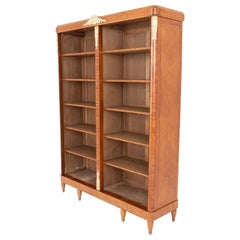 Sheraton Revival Display Cabinet Bookcase Satinwood 1880