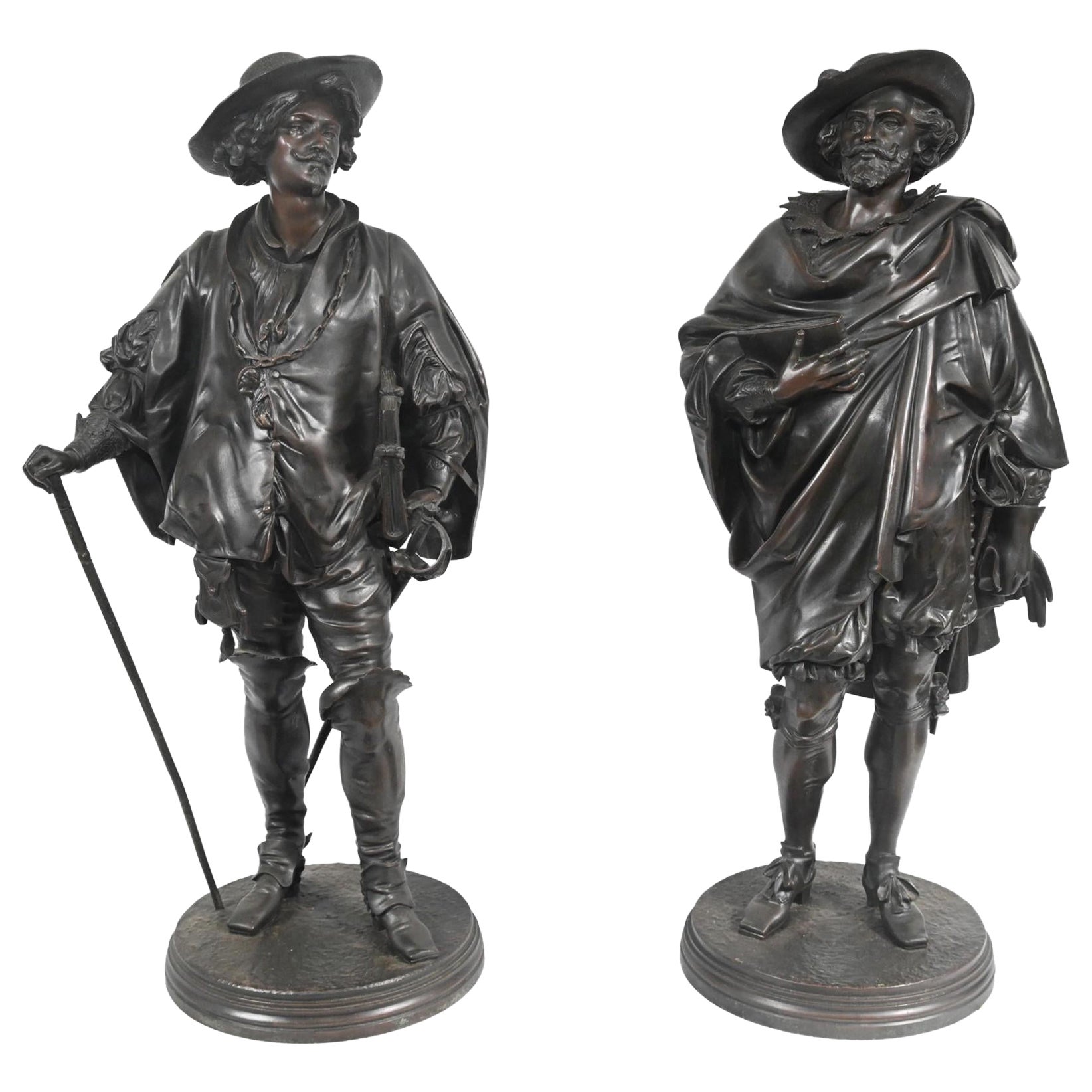 Statues anciennes Rubens et Van Dyck de Jean Jules Salmson