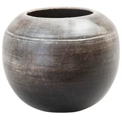 Contemporary 2015 Smoke Fired Vase, One of a Kind, Karen Swami