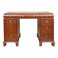Antique George II Style Mahogany Leather Top Writing Desk