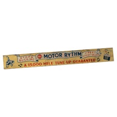 Vintage Motor Rythm Tin Litho Advertising Sign