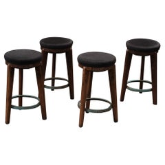Pierre Jeanneret Stools with Cushion
