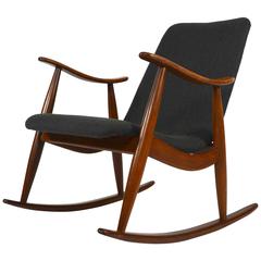 Rocking Chair by Louis van Teeffelen for WeBe, Netherlands, 1960s