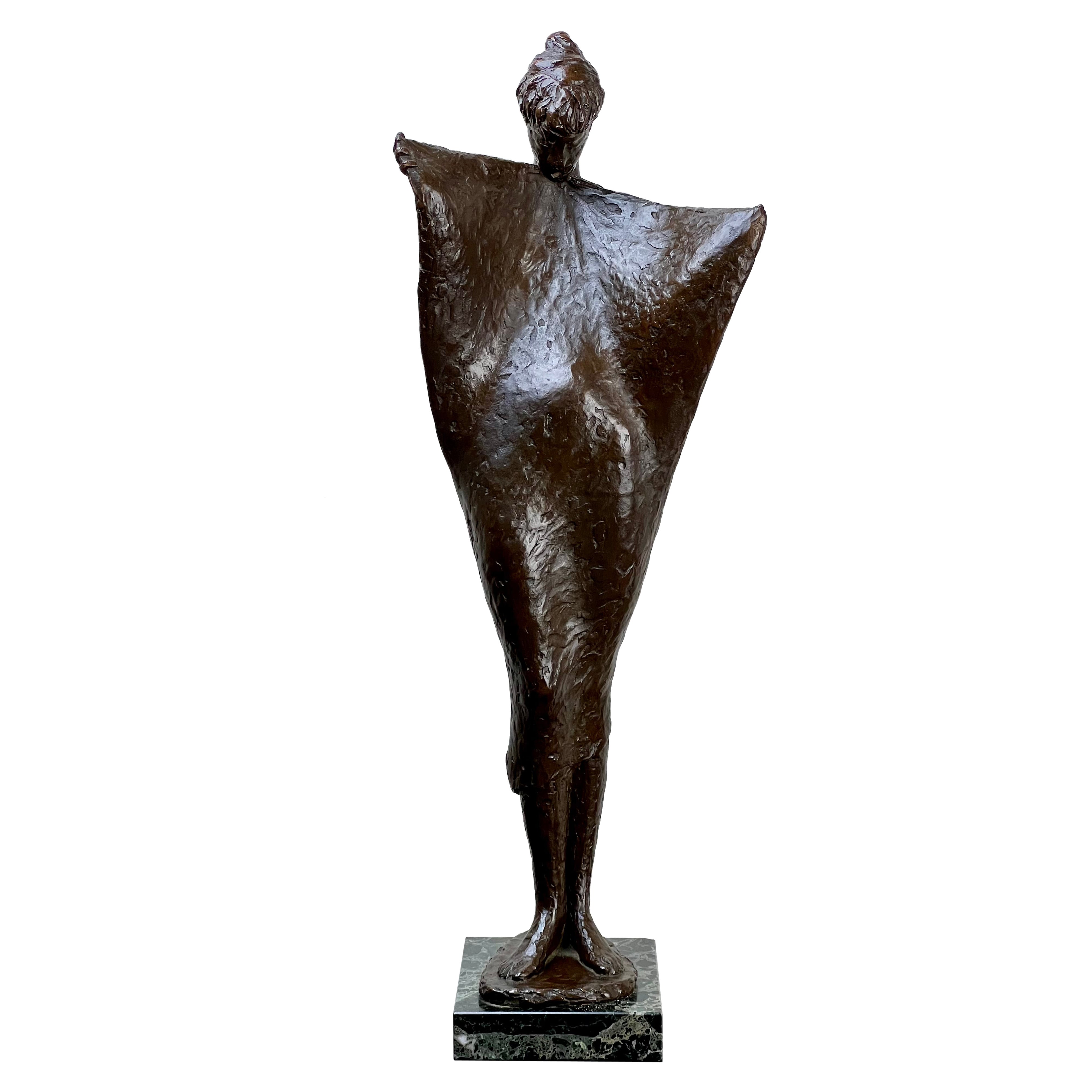 Bronzo "Donna drappeggiata" Firmato HH (forse Helvi Hyvärinen) c. 1920