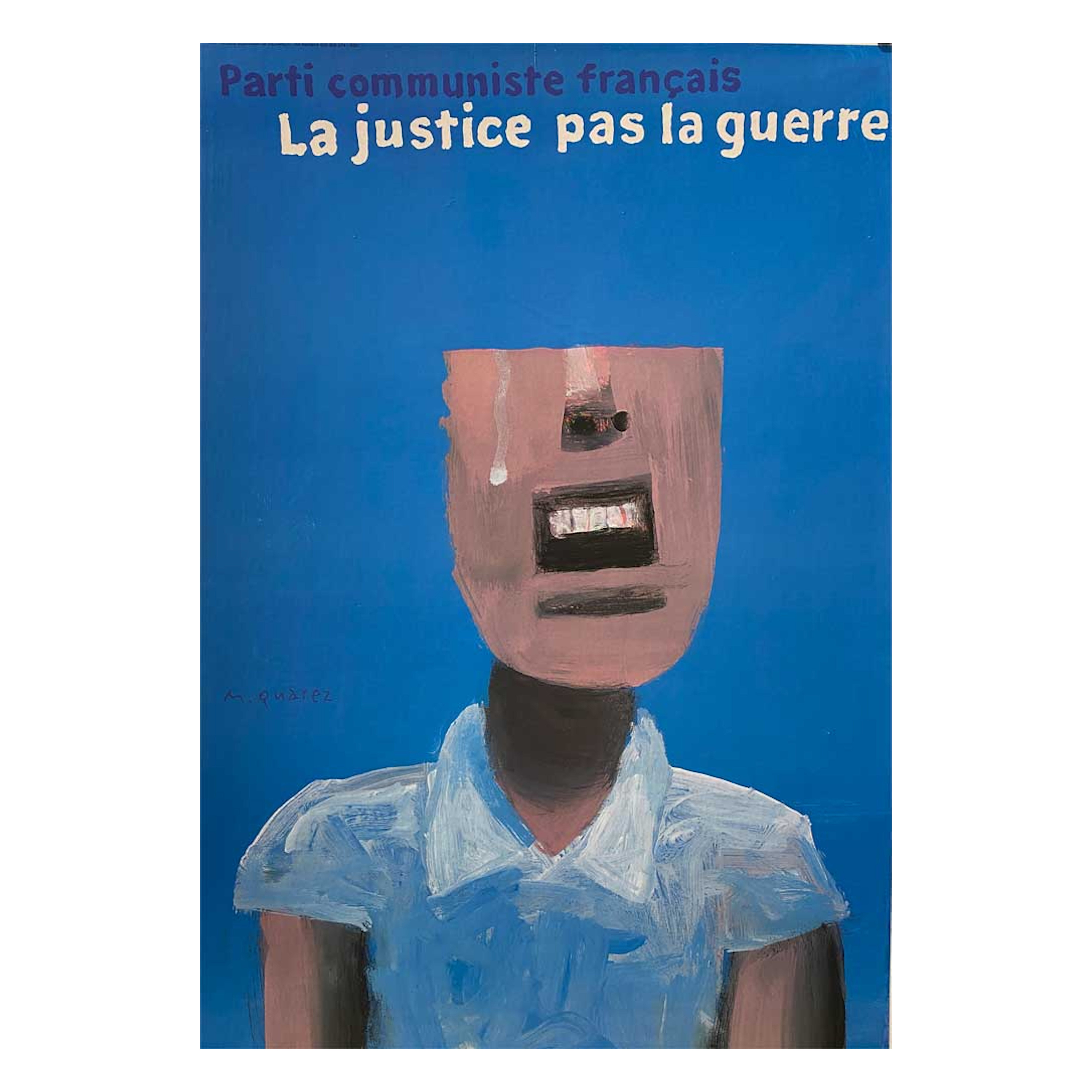 Quarez La justice pas la guerre Original Vintage Poster, Michel Quarez