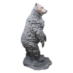 Estatua de bronce a tamaño natural de un oso pardo Fundición Americana