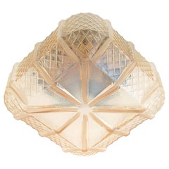 Amber Tone Flush Mount Light Sconce, 1960s