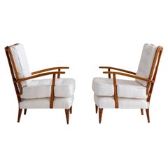 Midcentury pair of armchairs designed by Paolo Buffa, Italy 1950