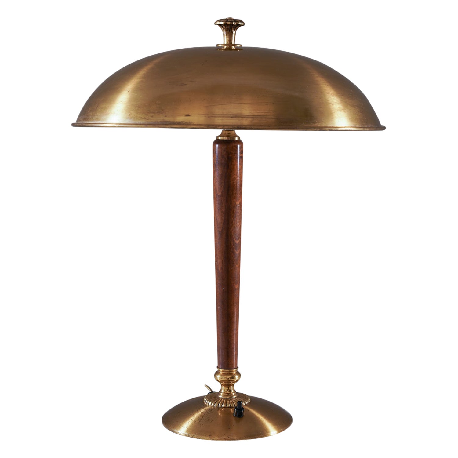 Schwedische Tischlampe aus Messing von Nordiska Kompaniet