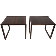 Pair of Rosewood Side Tables