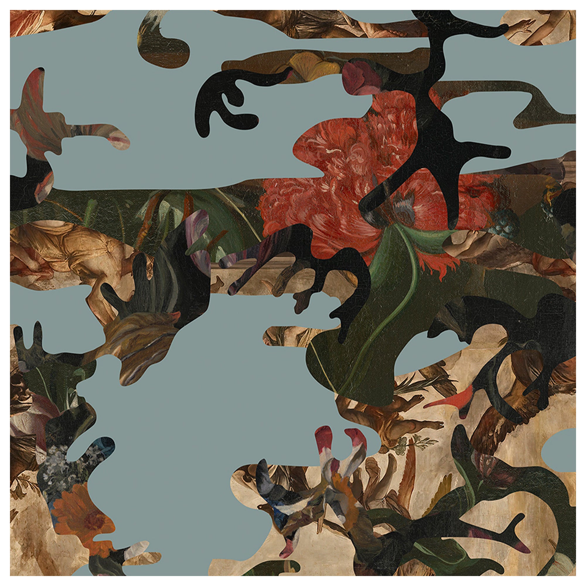 Hidden in Plain Sight Azzurro Nikko Blue, Wallpaper by Magnus Gjoen