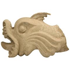 Antique Stone Carved Fish
