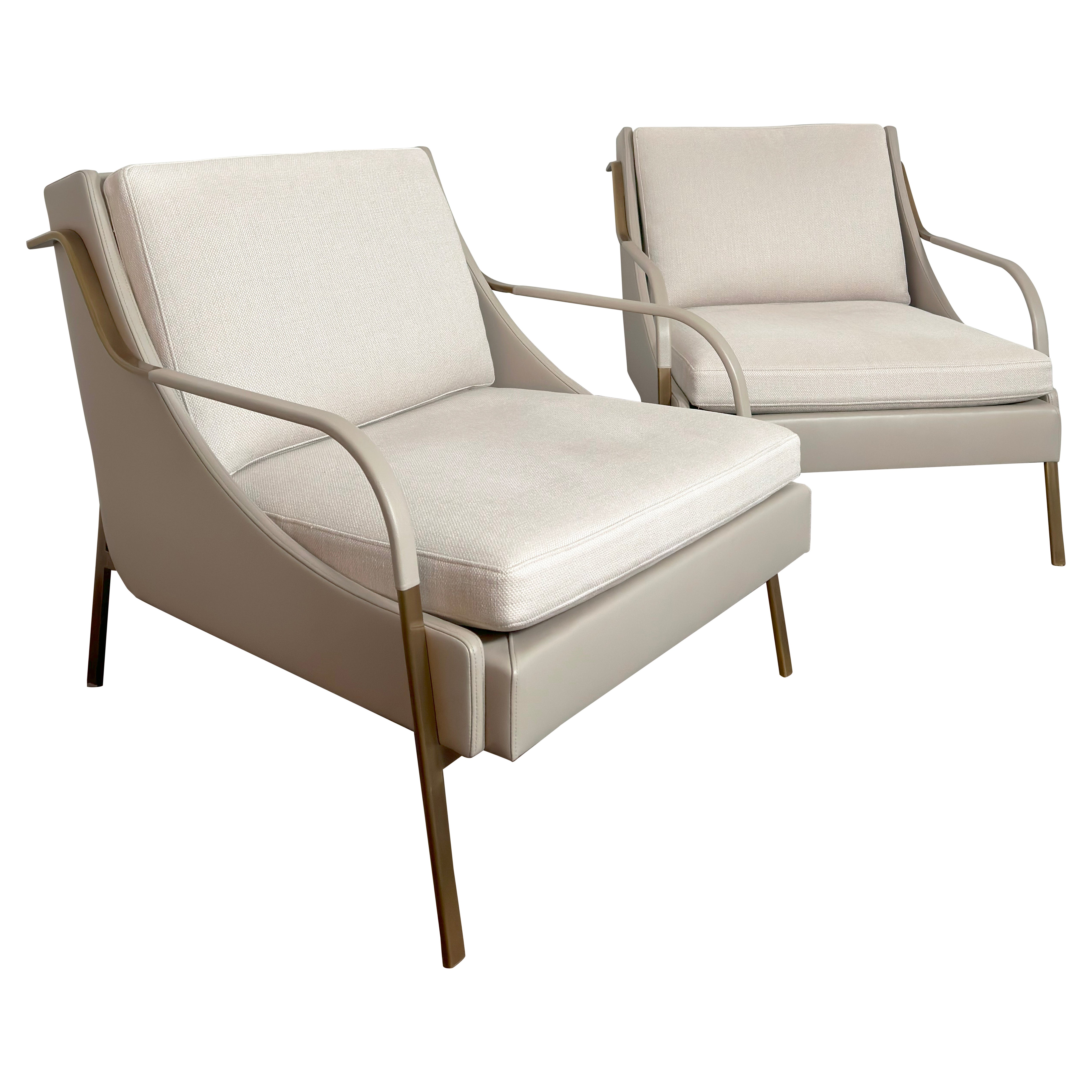 Contemporary Lounge Chairs, French 1940s Style – ‘Harlow’ by Holly Hunt
