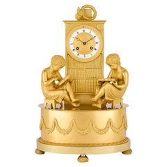 Antique Empire Period Gilt Bronze Clock by Pierre-Philippe Thomire