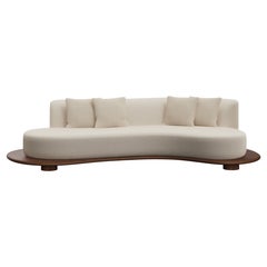 Contemporary Galapinhos Sofa, Alpaca, Oak, Handmade in Portugal by Greenapple