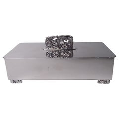 Tiffany American Midcentury Modern Box with Chinese Dragon Finial