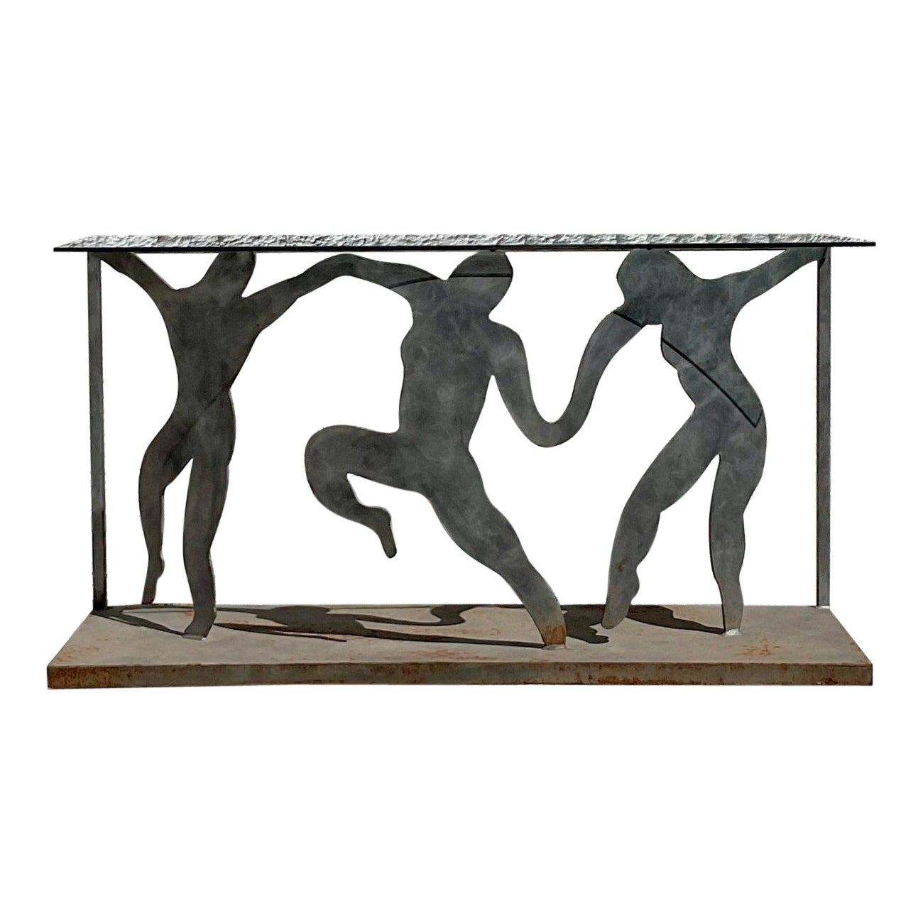 Mesa Consola Figurativa Postmoderna Vintage Troquelada