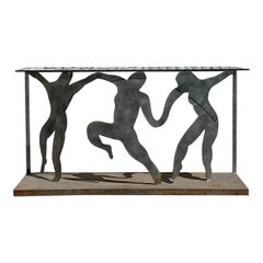 Mesa Consola Figurativa Postmoderna Vintage Troquelada