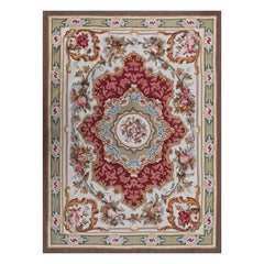 Alfombra francesa, en estilo Napoleón III Aubusson, finales del XIX - 215x145 Nº 1418