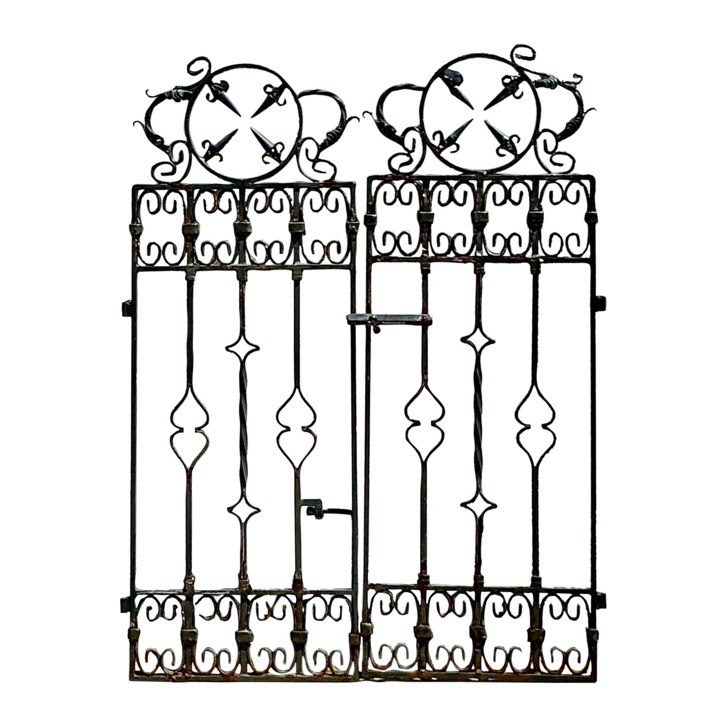 Puertas de Hierro Forjado Vintage Boho - Juego de 2