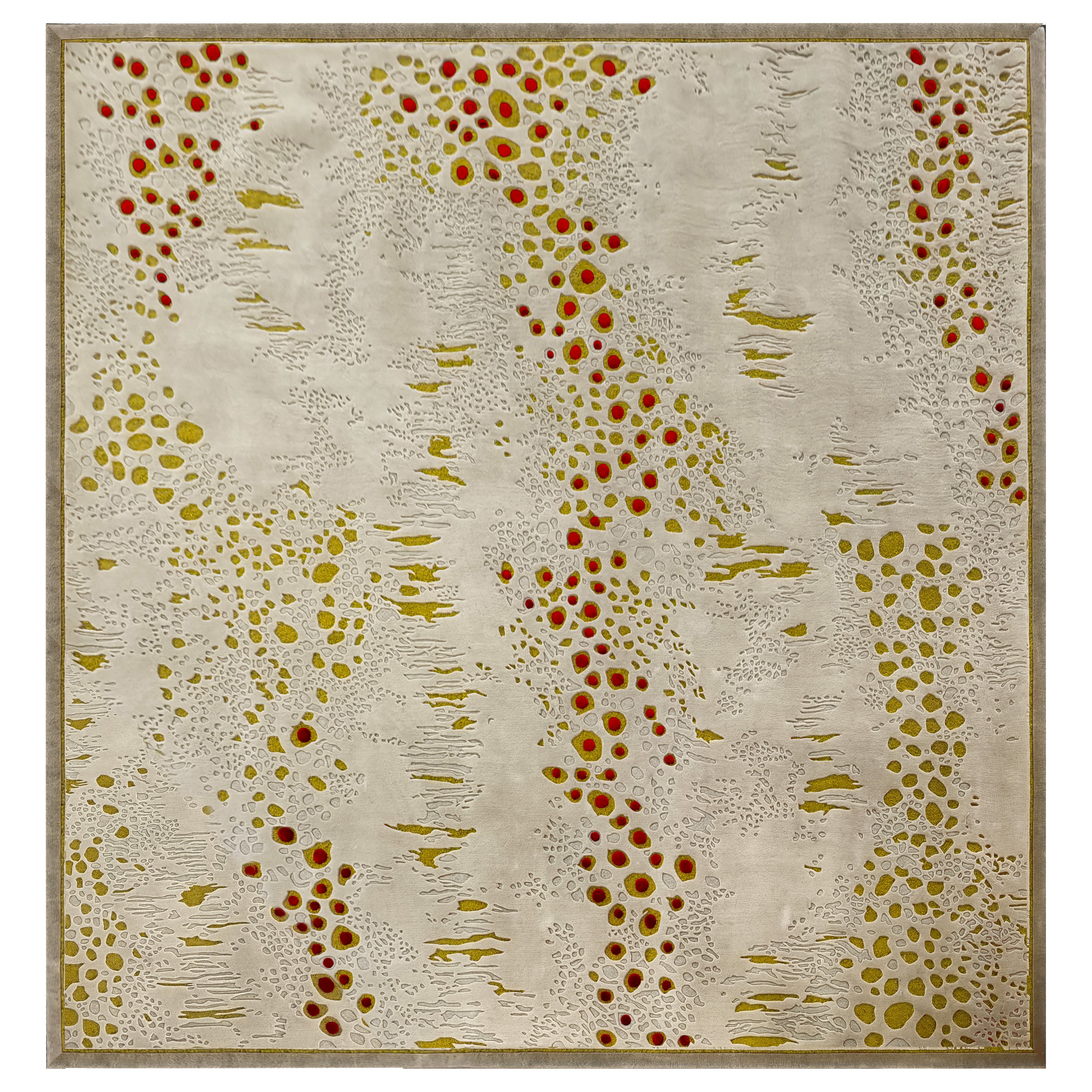 Alfombra Contemporánea Europea Occidental Nueva Colección de Lujo de Lana en stock en venta
