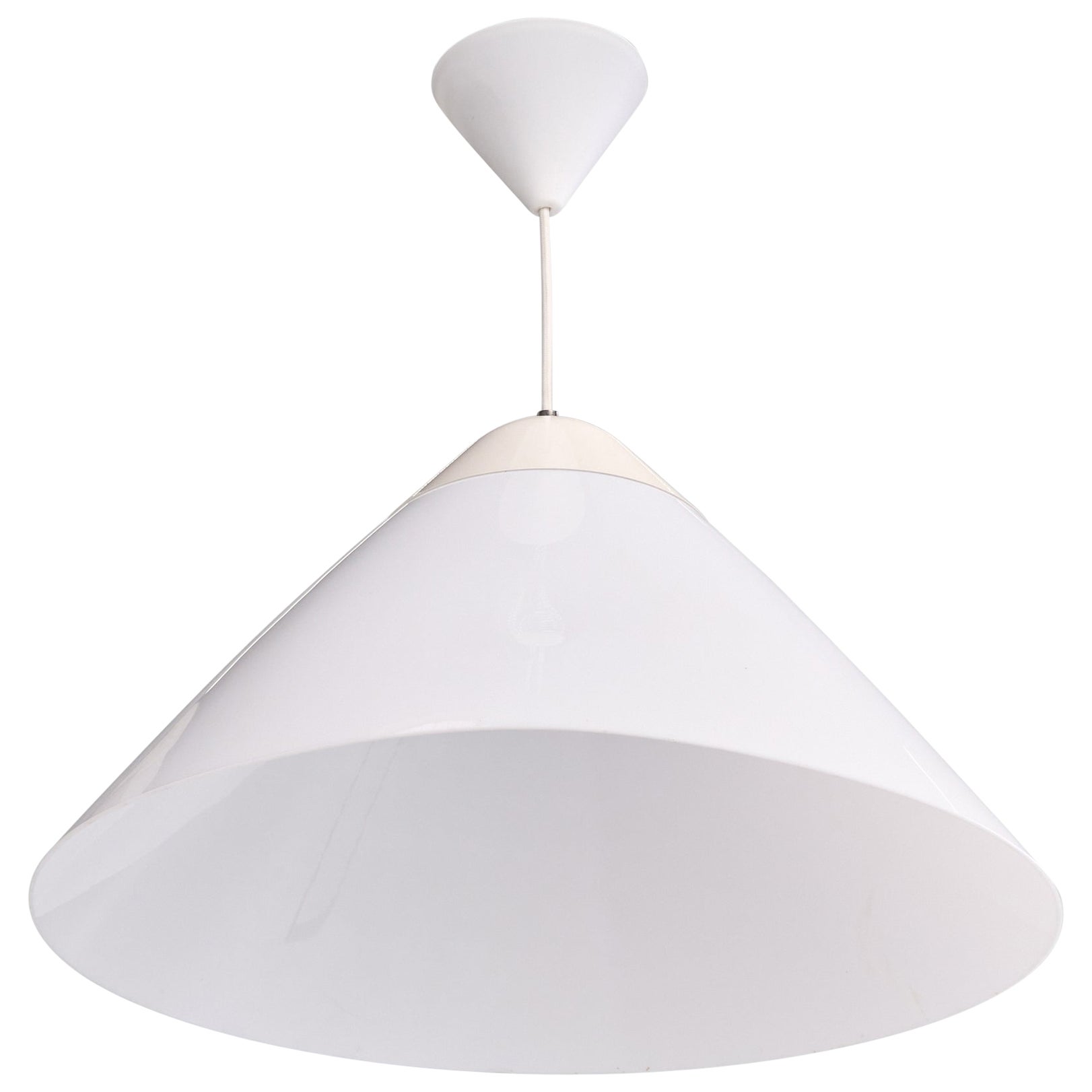 Hans Wegner, Pendant Light, Acrylic, Metal, Denmark, 1970s