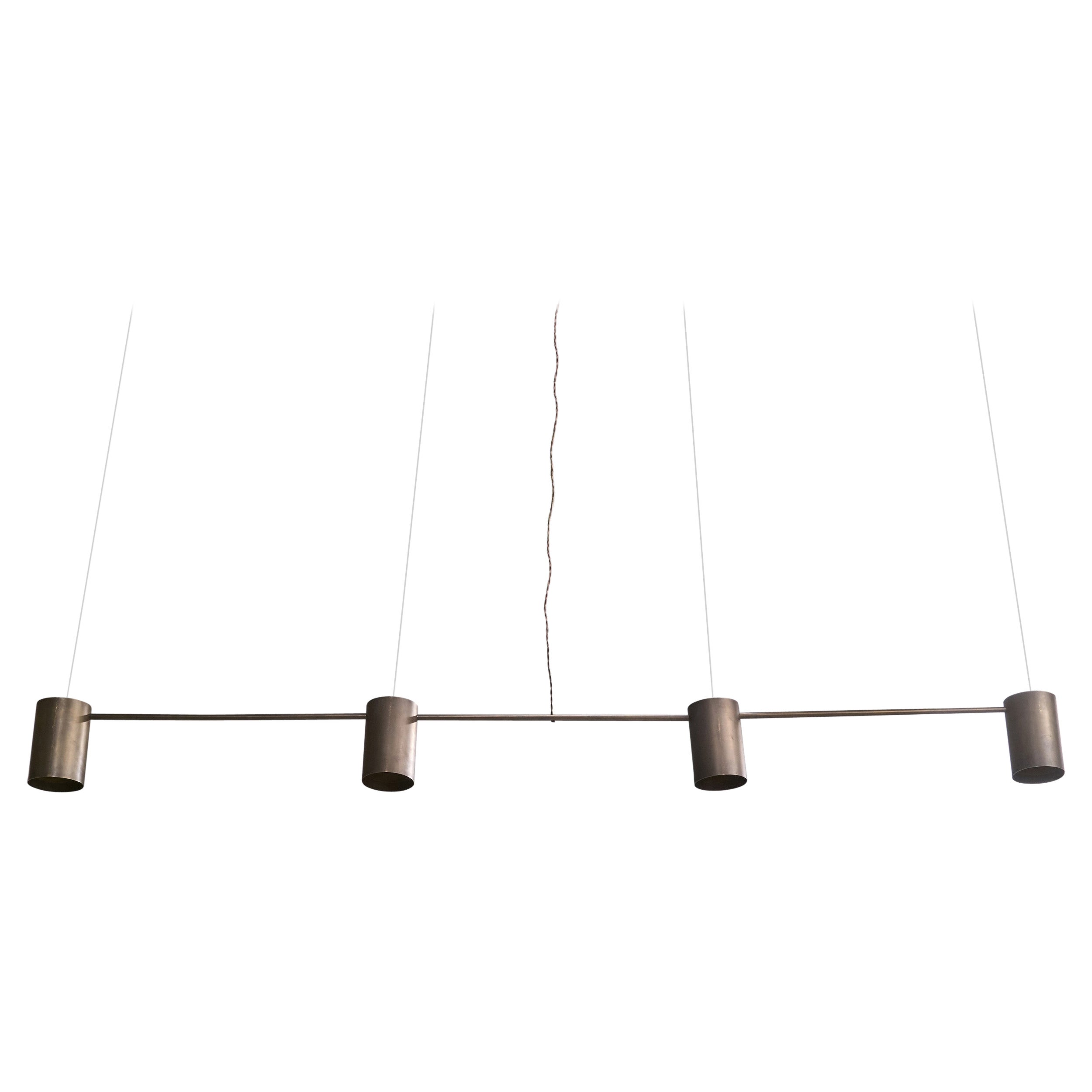 Designer danois, lustre, laiton, Danemark, 1960 en vente