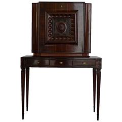 Mid Century Modern Italian Secretaire Writing Desk Cabinet, Paolo Buffa 3