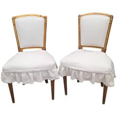 Pair of French Gilt Chairs