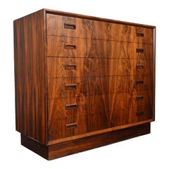 Johannes Sorth Rosewood Highboy Dresser on Plinth Base