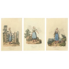 Antique Traditional Austrian Folk Costumes: Vibrant Regency Era Fashion from 1804-1808
