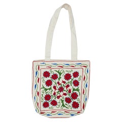 Sac à main brodé à la main.  Sac fourre-tout Suzani Hobo Bucket Shopper Bag à fleurs