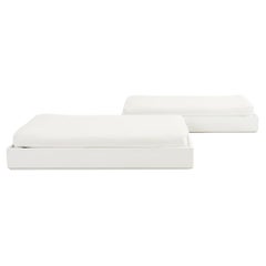 Paire de banquettes de jardin en acajou laqué par Weatherend