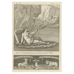 Die von Theseus auf Naxos verlassene Ariadne: Pirolis klassischer Kupferstich, 1789