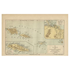 Map of Samoa or Schiffer-Inseln (Navigator Islands) - 19th Century German Map