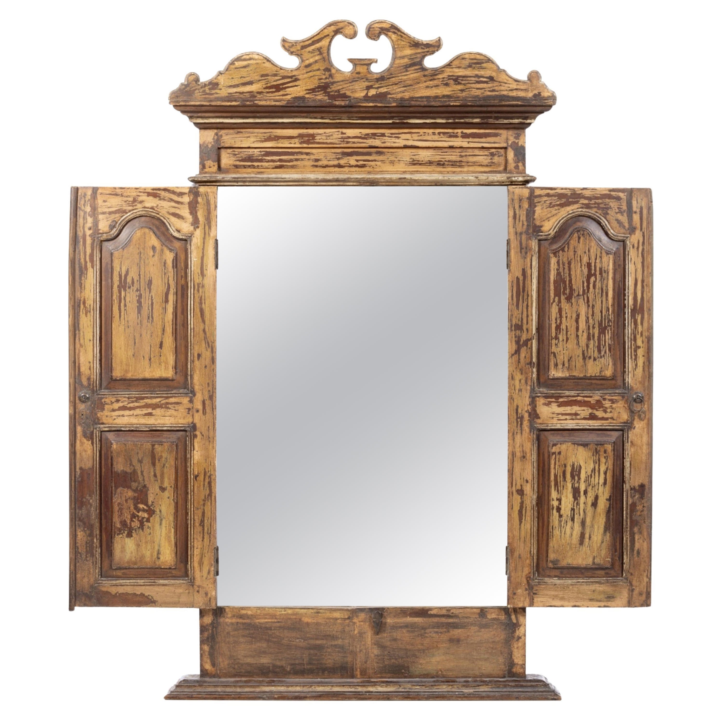 FENÊTRE EN BOIS Français du 19ème siècle en bois peint.