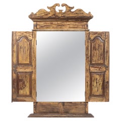 Antique WOODEN WINDOW French 19th Century in Painted Wood.